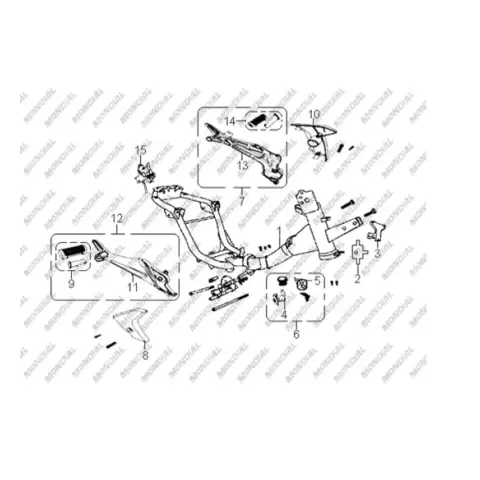 Mondial 125 SFS Arka Basamak Braketi Sağ