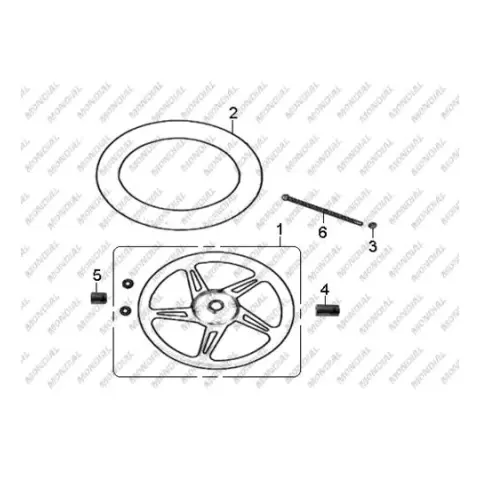 Mondial RX3I Evo 250 Yan Çanta Bağlantı Destek Braketi Sağ