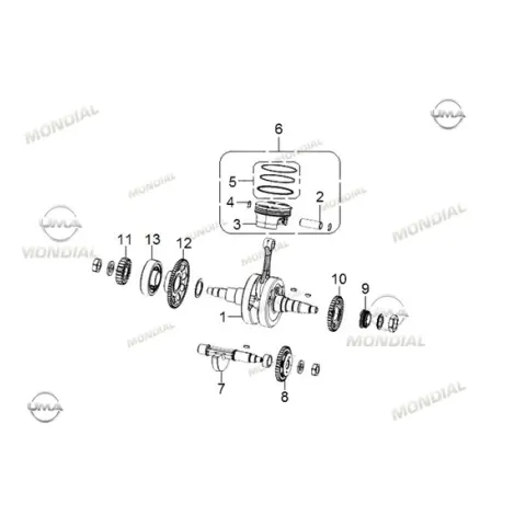 Mondial RX3I Evo 250 (2016) Denge Mili Dişlisi – 3. fotoğraf