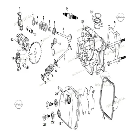 Mondial 125 Exon E5+ Eksantrik Mili Stoper – 2. fotoğraf