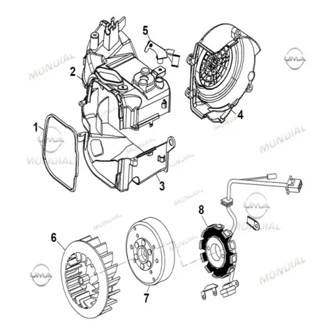 Mondial 125 Exon E5+ Koruyucu Kapak Contası