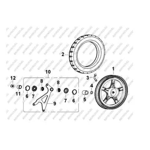 Mondial 125 Lavinia Pro Flanşlı Kilitli Somun M16X1.5
