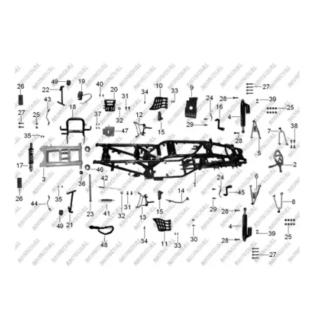 Mondial 125 MT Civata M10X1.25X25 (Din 6921)