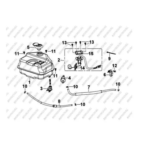Mondial 125 MT Benzin Hortumu (5X8.5X500)