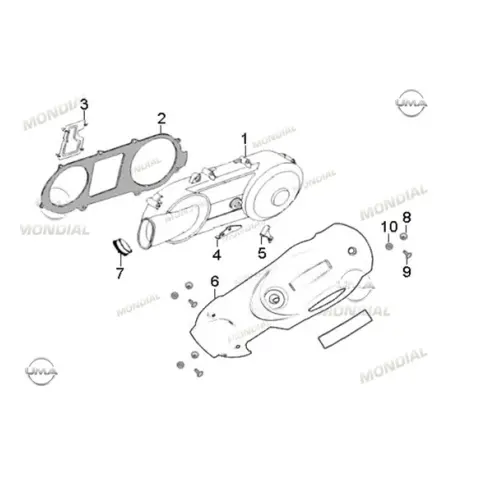 Mondial 125 NT Turkuaz (2016) Krank Kutusu Sol Kapak