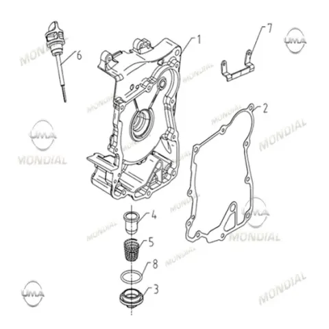 Mondial 125 Skuty Krank Kutusu Sağ Kapak
