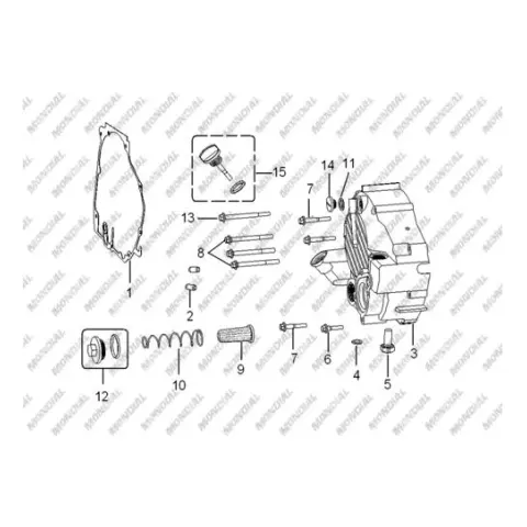 Mondial 125 UPM - Pizza Civata M12X1.5X15 (Din 6921)