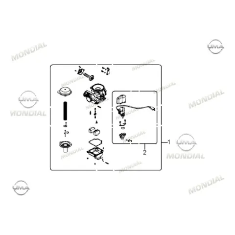 Mondial 125 URT (RT) Karbüratör Komple – 2. fotoğraf