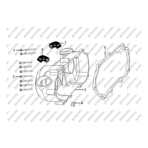 Mondial 125 URT (RT) Civata M6X1X30 (Din 6921)