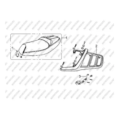 Mondial 125 URT (RT) Arka Port Bagaj (Gri) – 3. fotoğraf