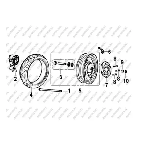 Mondial 125 URT (RT) Teker Montaj Aksamı/On – 2. fotoğraf