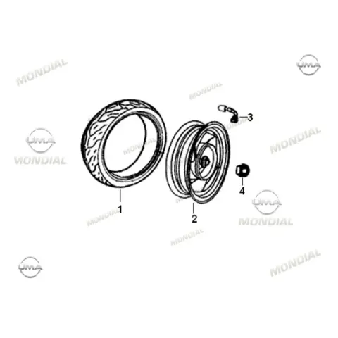 Mondial 125 URT (RT) Kilitli Somun M16X1.5 – 3. fotoğraf