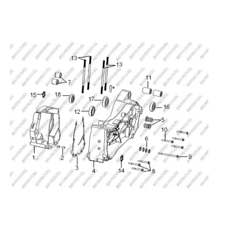 Mondial 125-150 RR Civata M6X1X70 (Din 6921)
