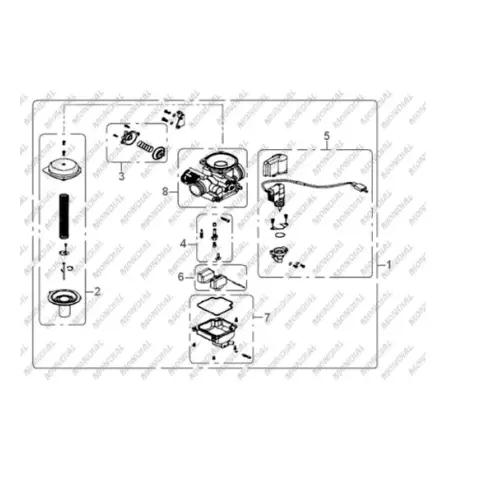 Mondial 150 HS Karbüratör Gaz Piston Valfi 24MM