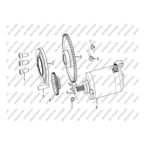 Mondial 50 Revival Civata M8X1.25X40 (Din 6921) – 1. fotoğraf