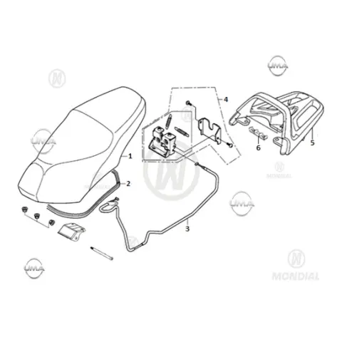 Mondial Fury 110 E5+ Sele Kilit Teli