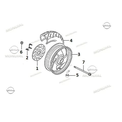 Mondial Wing 50İ Disk Civatası M8X1.25X25 – 3. fotoğraf