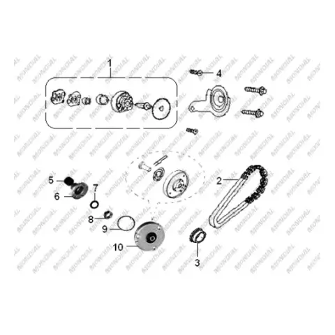 Mondial 100 Masti Yağ Pompası Kilit Somunu (M25X1)