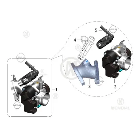 Mondial 125 Drift L E5+ Kelebek Valf Gov&Emme Manifold&Enjektör E5 – 3. fotoğraf