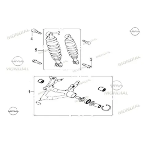 Mondial 125 MC Roadracer Civata M10X1.25X35 (Din 6921)