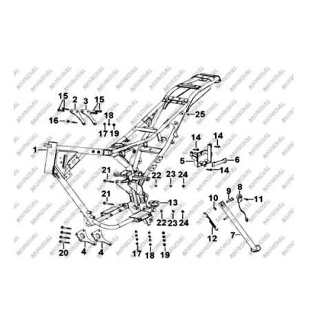 Mondial 125 MG Deluxe (2010) Civata M8X1.25X65 (Din 6921) – 2. fotoğraf