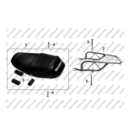 Mondial 125 UAG (Agk) Sele Komple (Siyah) – 3. fotoğraf