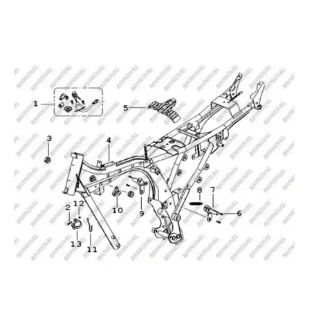 Mondial 150 MC Roadracer Braket Kauçuk Pimi