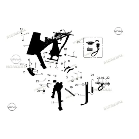 Mondial 150 MC Roadracer Somun M10X1.5