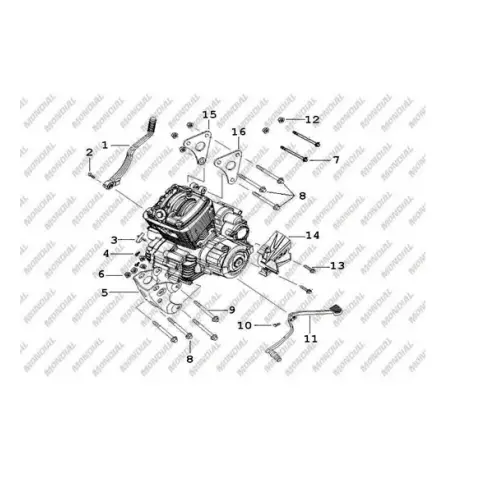 Mondial 150 MCX Roadracerx Motor Bağlantı Braketi Sol