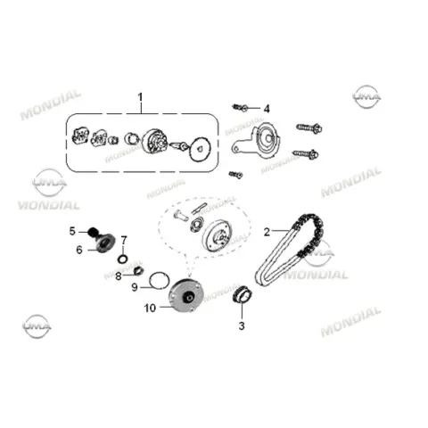 Mondial 150 MG Superboy Yağ Pompası Zincir Dişlisi – 3. fotoğraf