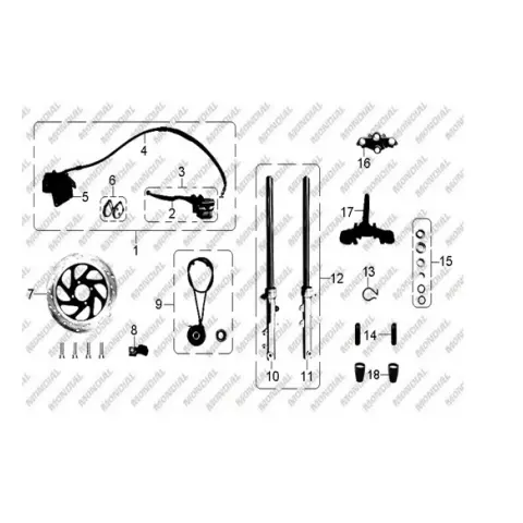 Mondial 150 Z-One (2016) Ön Fren Hidrolik Hortumu