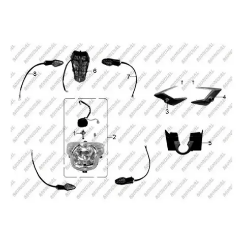 Mondial 180 Z-One S Far Arka Koruyucu Kapak
