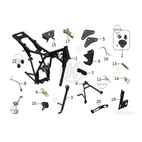 Mondial Vulture 125 İ E5 (2023) Marş Pedalı Konum Braketi – 3. fotoğraf