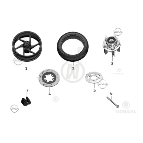 Mondial Vulture 125 İ E5 (2023) Arka Fren Diski