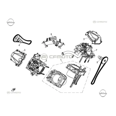 Mondial Tracker 800 Silindir Kapağı Arka Komple – 3. fotoğraf