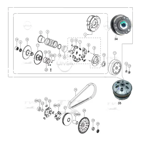 TVS Jupiter 110 (E5) Ön Varyatör Palet Somunu – 2. fotoğraf