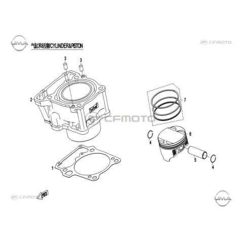 CFMoto CF250-12H (250CL-C) E5+ Piston A – 3. fotoğraf