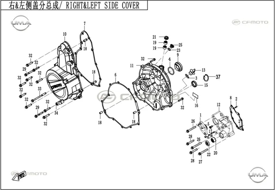 CFMoto CF700CL-X Heritage (CF700-2D) E5 O-Ring 24×2.5