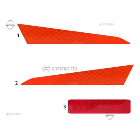 CFMoto Uforce 600 (CF600UTR) T1B (2026) Etiket (Reflektor Arka)