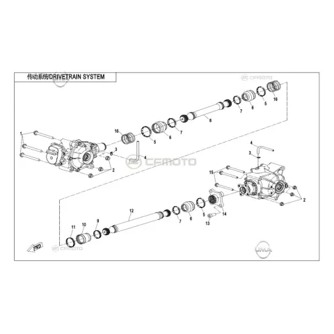 CFMoto CF650ATR-L (C6 Pro) (T3B) Ön Saft Mili – 3. fotoğraf