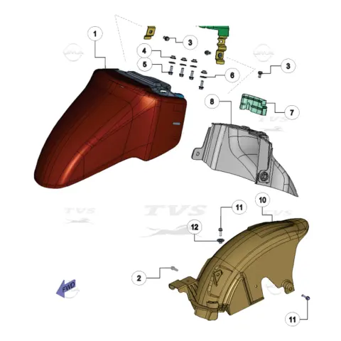 TVS Callisto 110 (E5+) Arka Çamurluk
