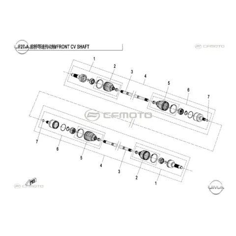 CFMoto CF550 6L (AU) Aks Rulman Takımı – 3. fotoğraf