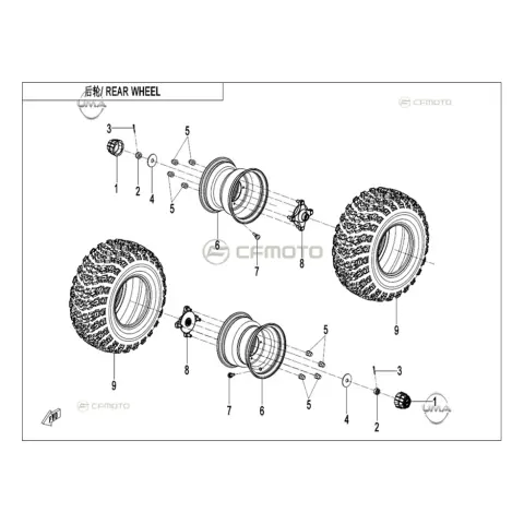CFMoto CF110AY10 Poyra /Arka