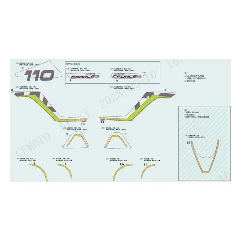 CFMoto CF110AY10 Etiket Seti (Mavi)