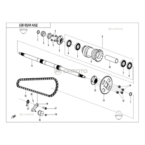 CFMoto CF110AY10 Zincir Gergi Makarası Yayı