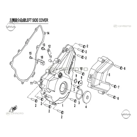 CFMoto CF250DUAL (CF250GY-H) Krank Kutusu Sol Kapak Contası – 3. fotoğraf