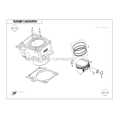 CFMoto CF250DUAL (CF250GY-H) Silindir Alt Conta