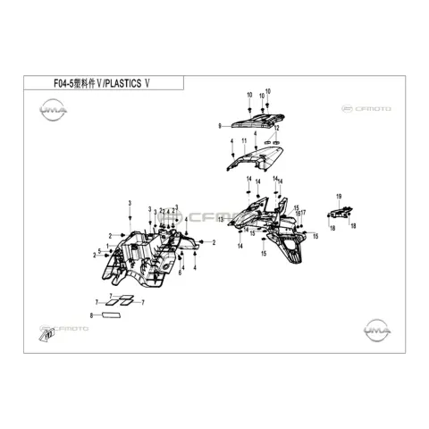 CFMoto CF250DUAL (CF250GY-H) Arka Çamurluk Kuyrugu