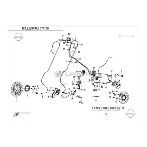 CFMoto CF250DUAL (CF250GY-H) Arka Fren Balata Takımı