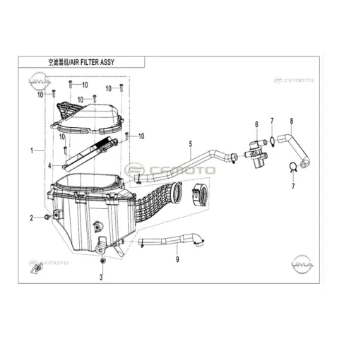 CFMoto CF250DUAL (CF250GY-H) İkincil Hava Filtresi Hortumu